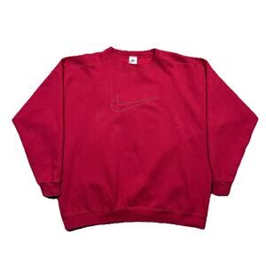 Vintage Nike Swoosh Crewneck Sweatshirt Made USA Red Size XL